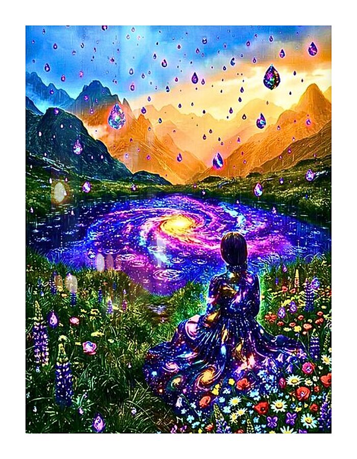 ‘Gaia’s Cosmic Mirror’ Digital Art by Ariella Starchild Designs