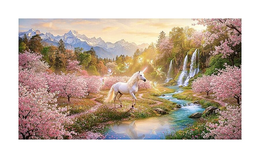 ‘The Sunlit Cherry Blossom Sanctuary’ Digital Art by Ariella Starchild Designs