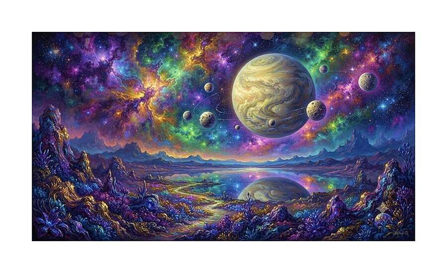 ‘Orbital Symphony’ Digital Art by Ariella Starchild Designs