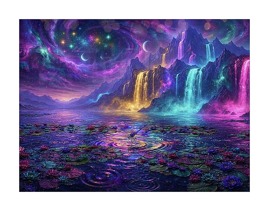 ‘Harmonic Convergence’ Digital Art Picture Frame Printing