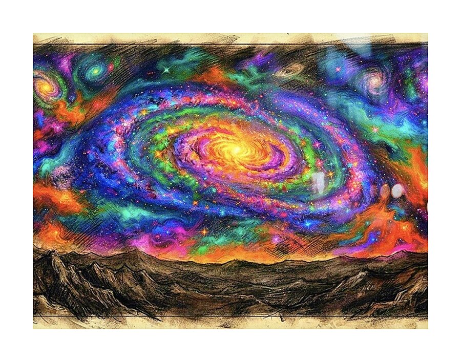 ‘Chromatic Convergence’ Digital Art by Ariella Starchild Designs