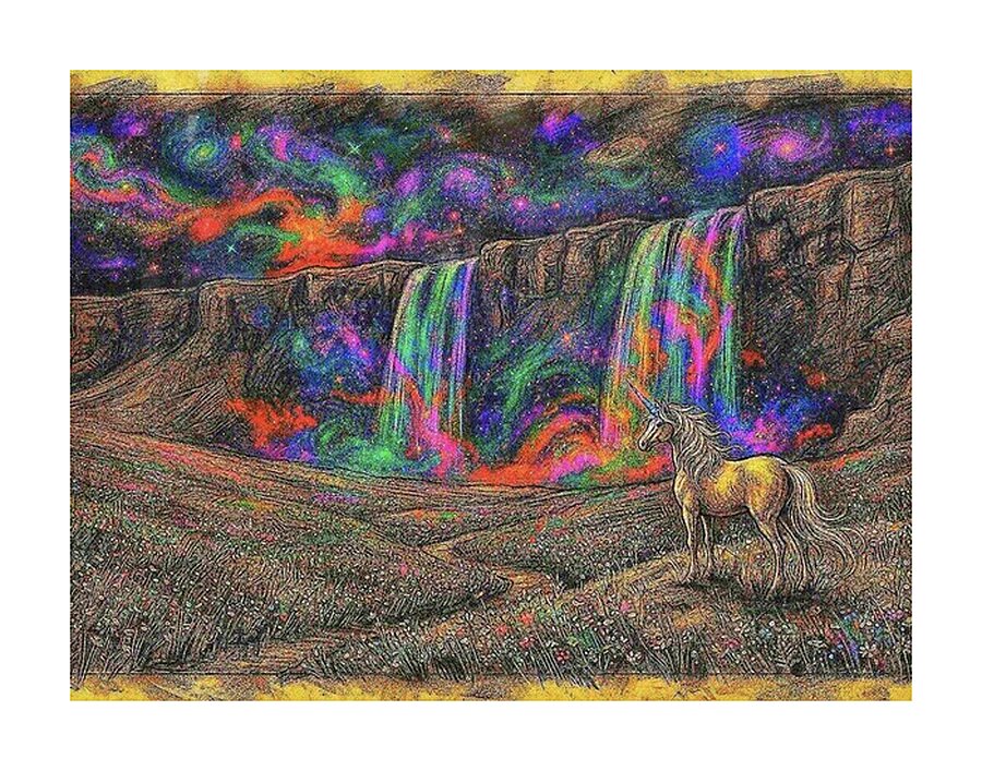 ‘Celestial Cascade’ Digital Art by Ariella Starchild Designs