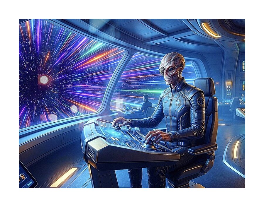 ‘Hyperspace Command’ Digital Art by Ariella Starchild Designs