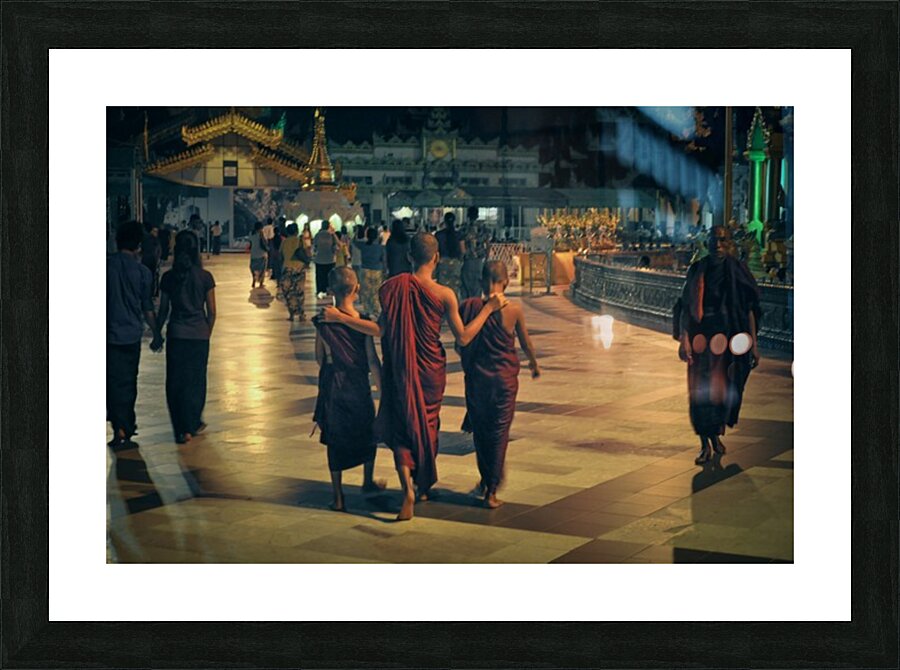 Young Monks Myanmar Picture Frame print