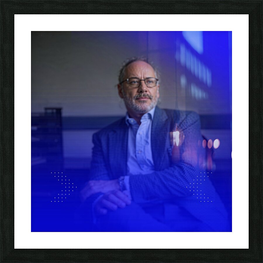 Black Minimalist Corporate Personal Profile Picture Frame print