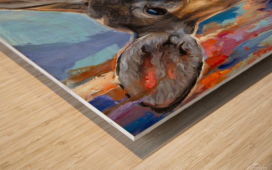 Wide Eyes Wood print