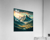 an awe inspiring cinematic landscape illustration Acrylic Print