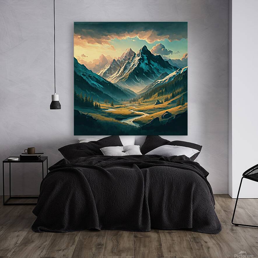 an awe inspiring cinematic landscape illustration Reproduction