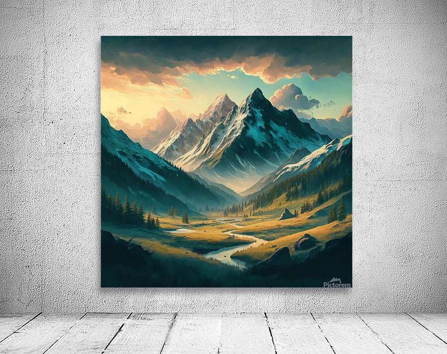 an awe inspiring cinematic landscape illustration Wall Preview