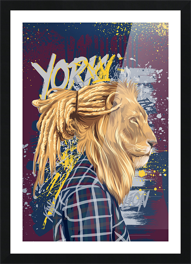 lion print Picture Frame print