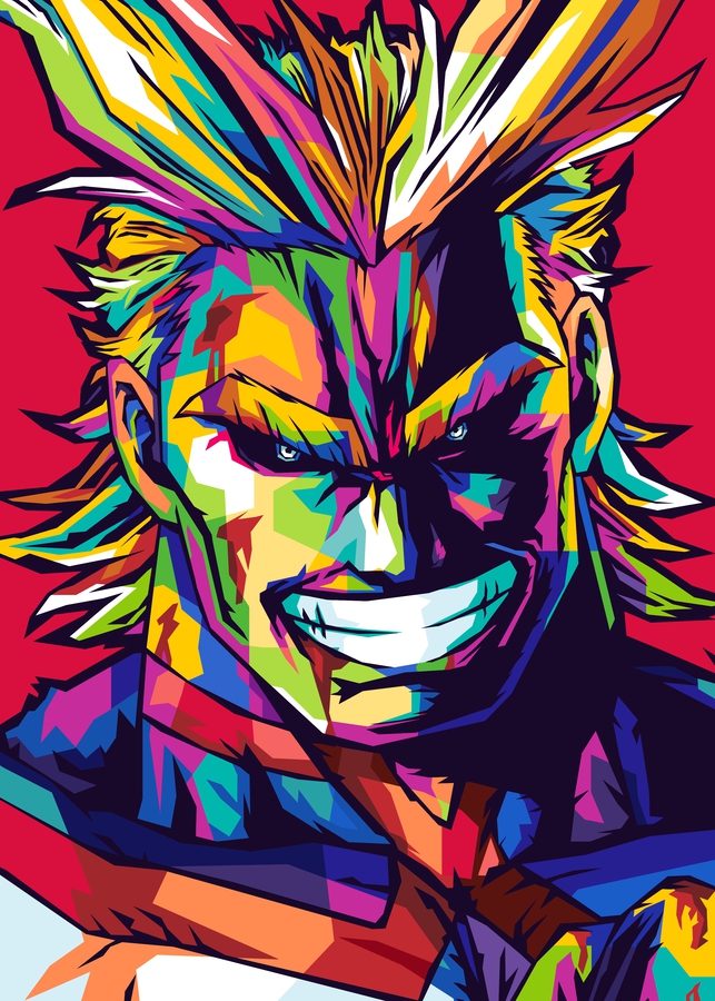 All Might Pop Art by Shichiro Ken Wall Art