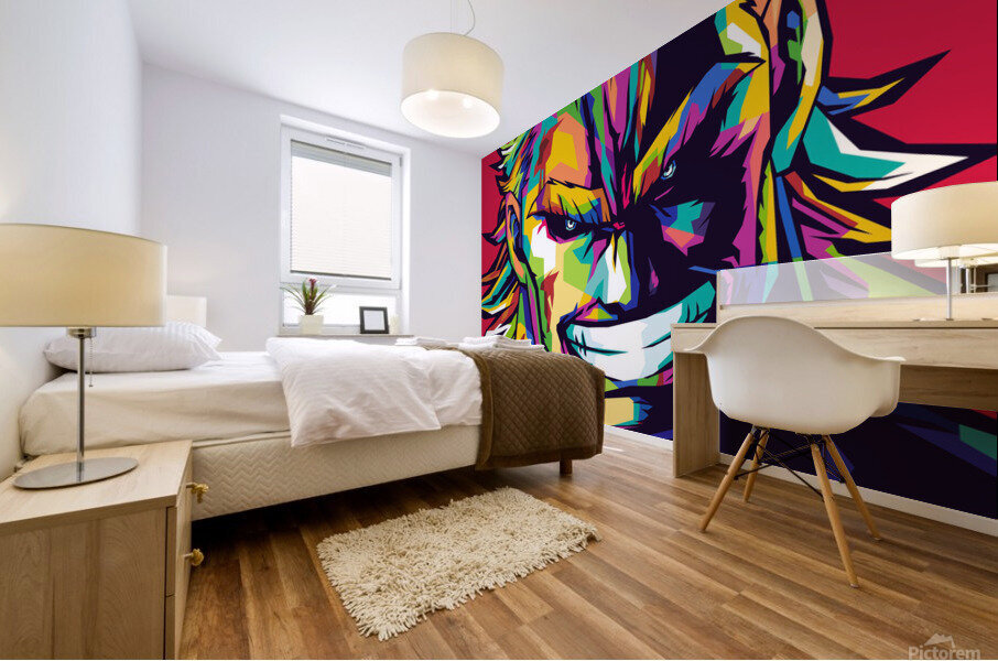 All Might Pop Art by Shichiro Ken Wall Art