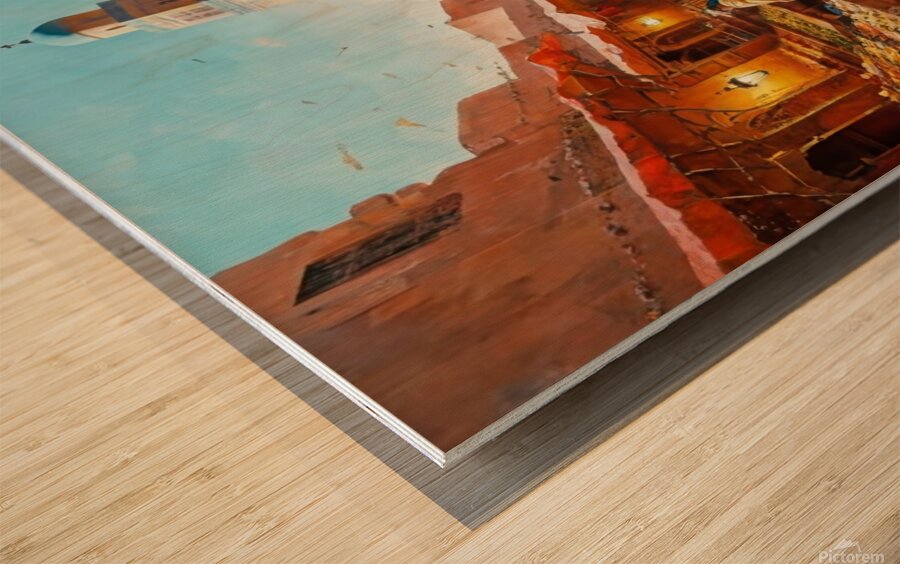 a vibrant and captivating art print capturing the Wood print