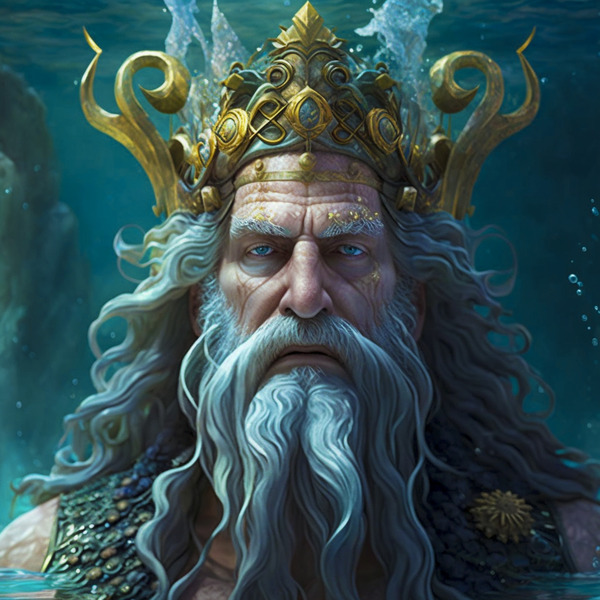 God of Atlantis by Tricia Wood Wall Art