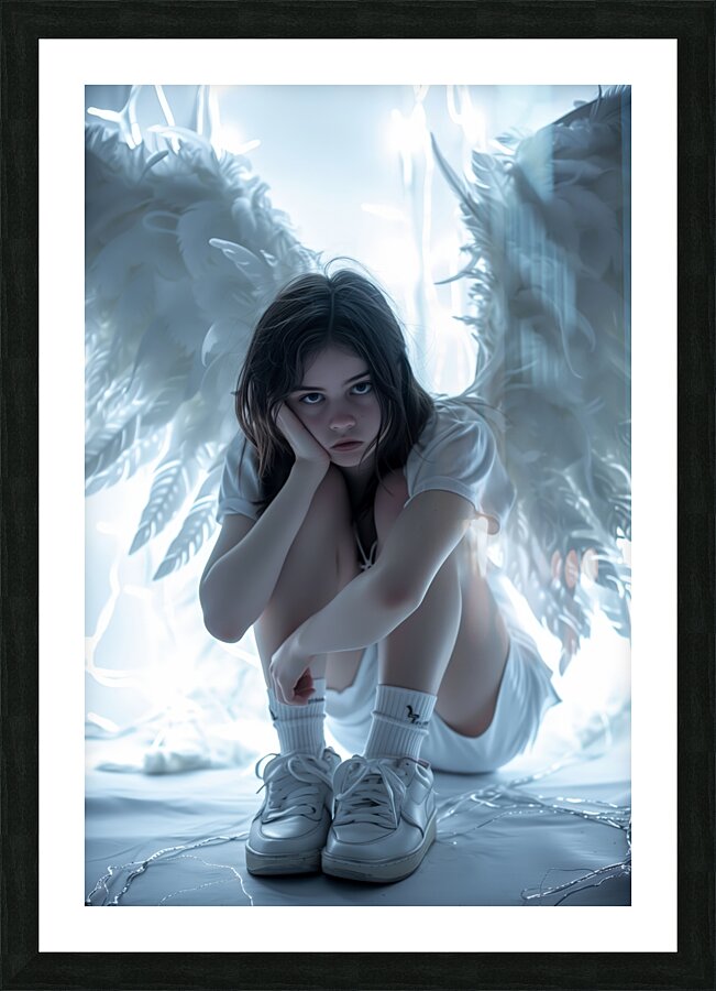 Contemplative Seraph Picture Frame print