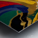 Bold color waves 70 Metal print