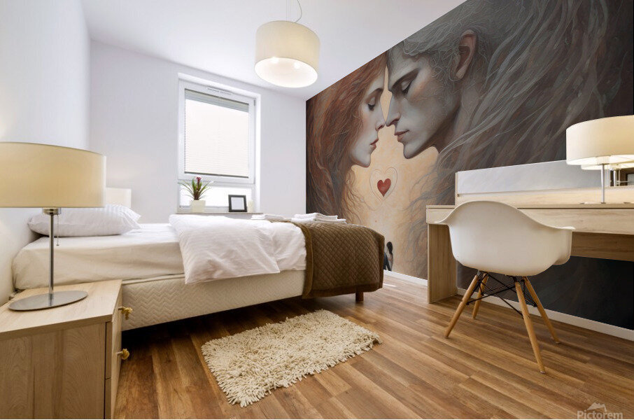 Loves Surreal Embrace Mural print
