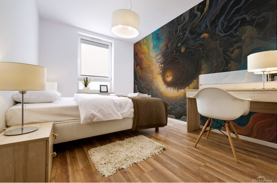 Chromatic vortex Mural print