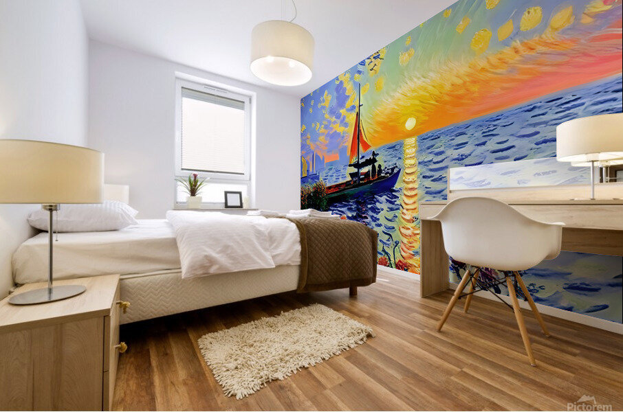Sailing into twilight Mural print