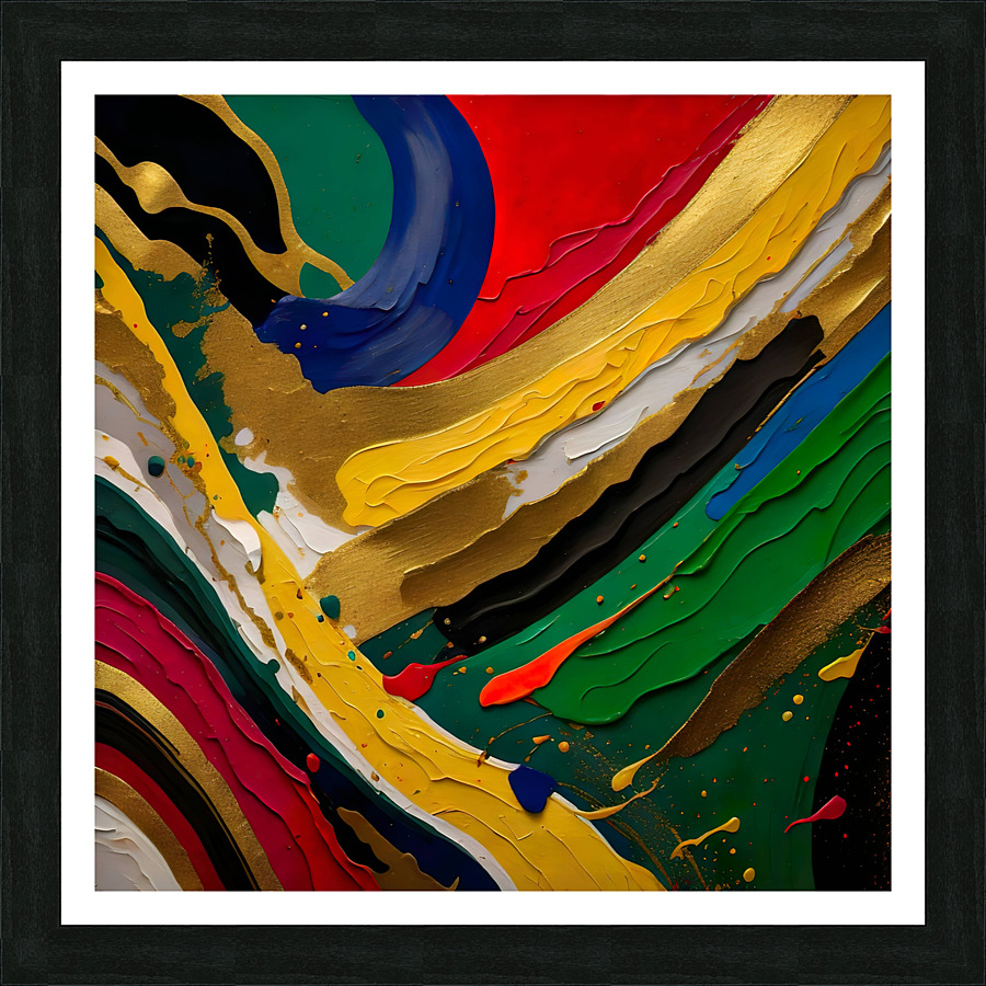 Bold color waves 70 Picture Frame print