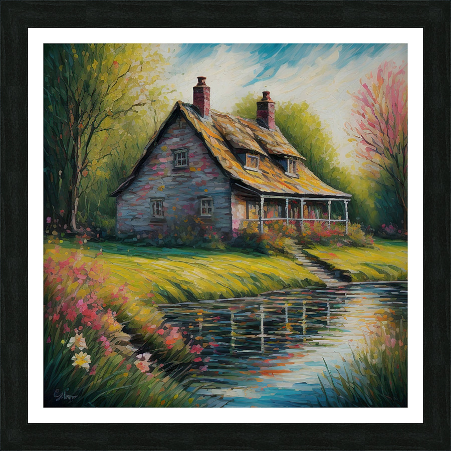The river house Picture Frame print