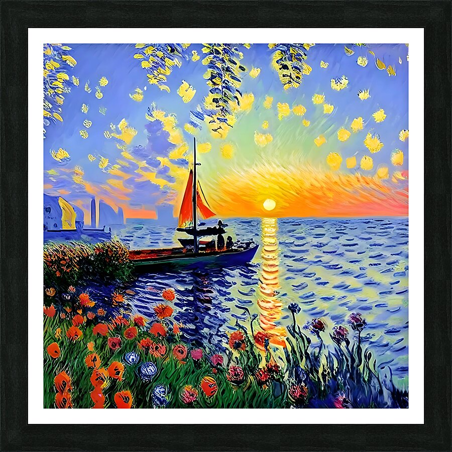 Sailing into twilight Picture Frame print