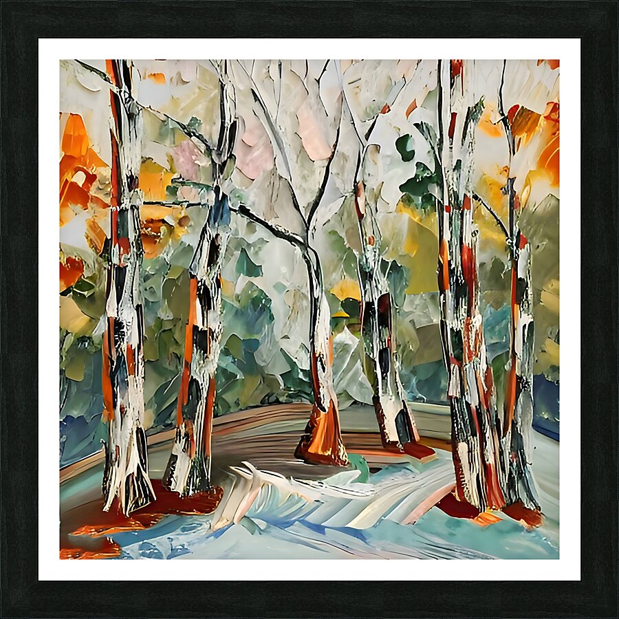 Forest trees symphony Picture Frame print