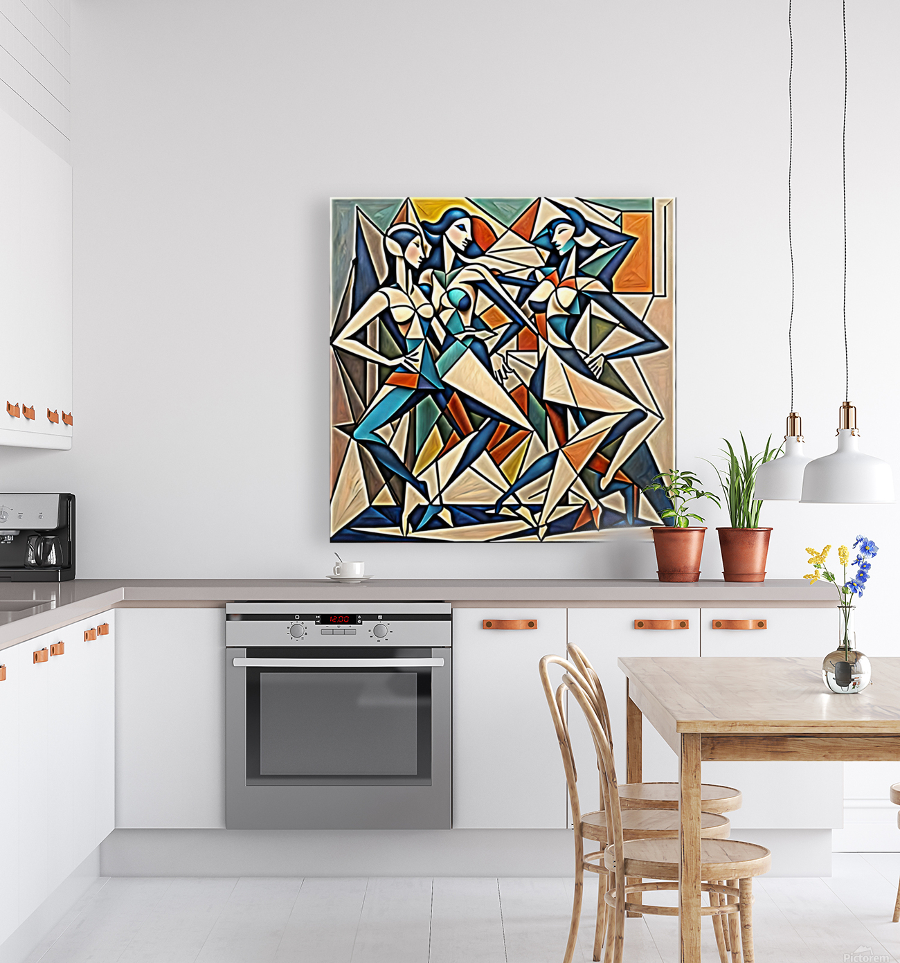 Rhythmic Vibrations cubic abstract Reproduction