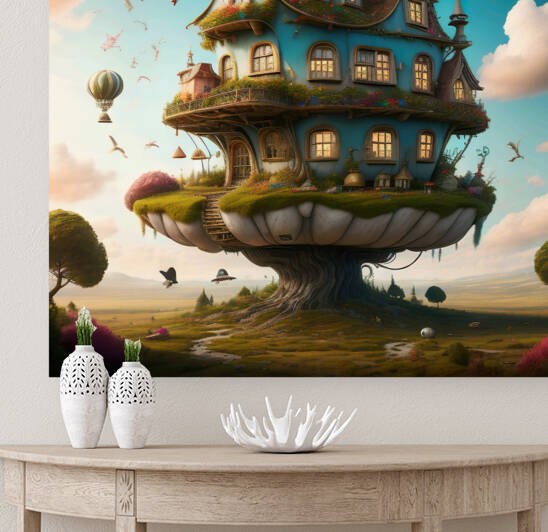 Surreal palace in the desert by digitalartlb