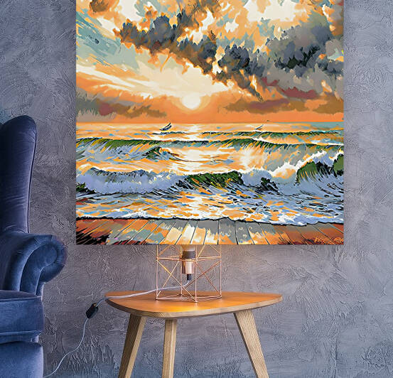 Serene storm at sun down by digitalartlb