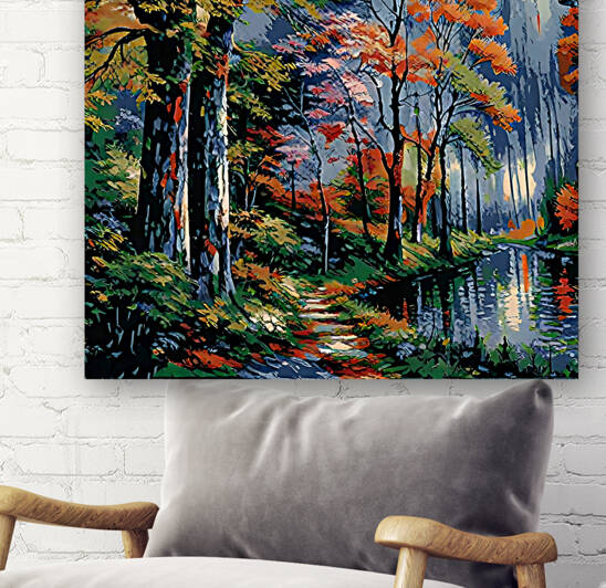 RIVERSIDE AT FALL SEASON by digitalartlb