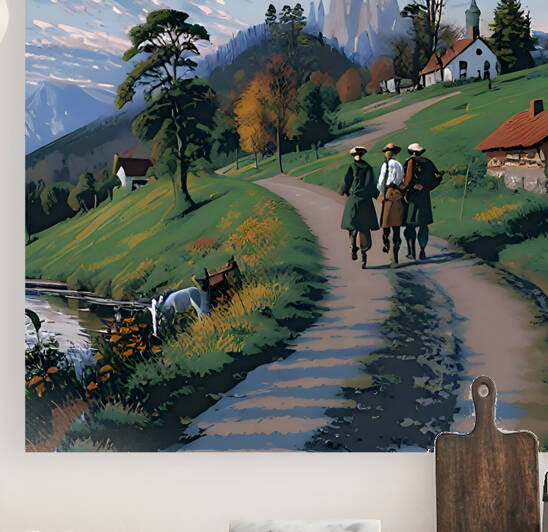 VILLAGE IN A DREAMY LANDSCAPE by digitalartlb