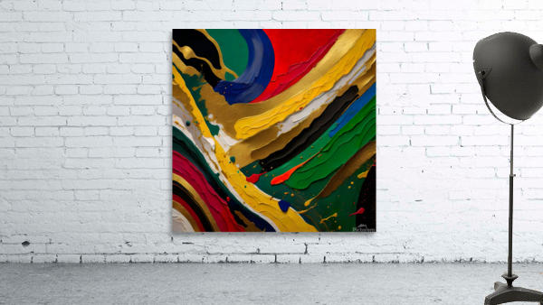Bold color waves 70 Wall Preview