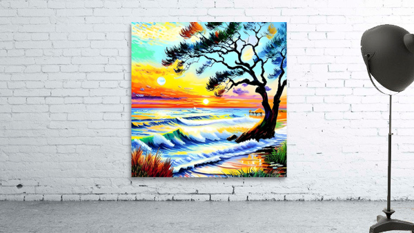 Sunset shoreline harmony Wall Preview