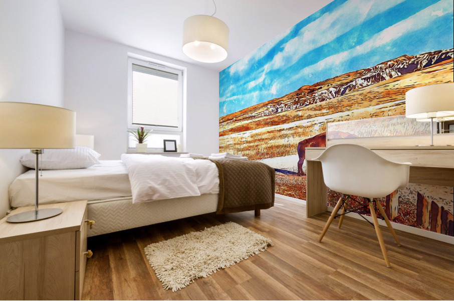 Badlands Buffalo Mural print