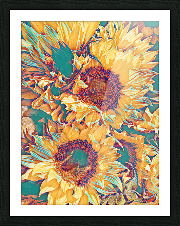 Singing Sunflowers Picture Frame print