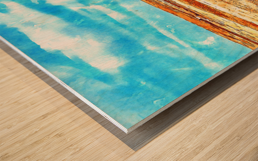 Badlands Buffalo Wood print