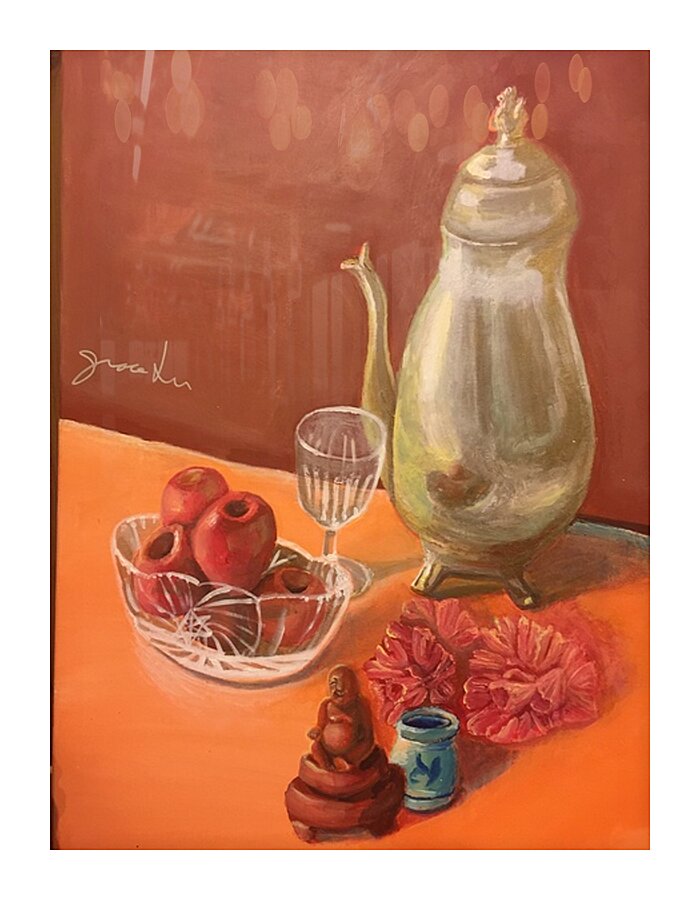 Tea Time with Goddess  Picture Frame print