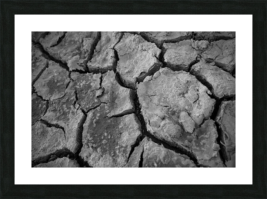 Cracked Earth Picture Frame print