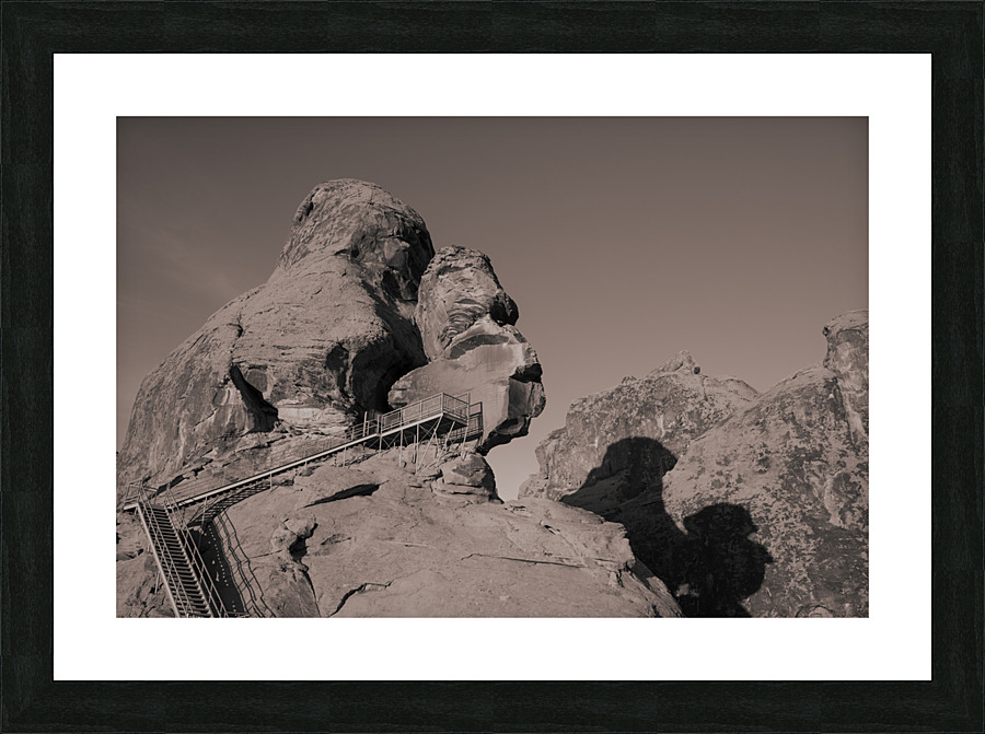 Atlal Rock Face Picture Frame print
