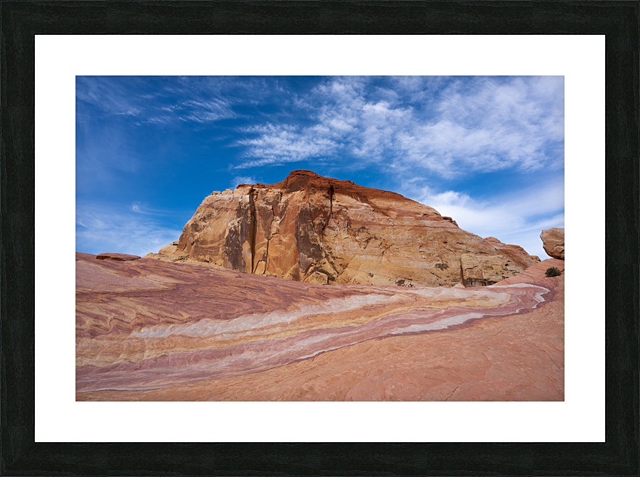 Fire Wave Mountain Picture Frame print