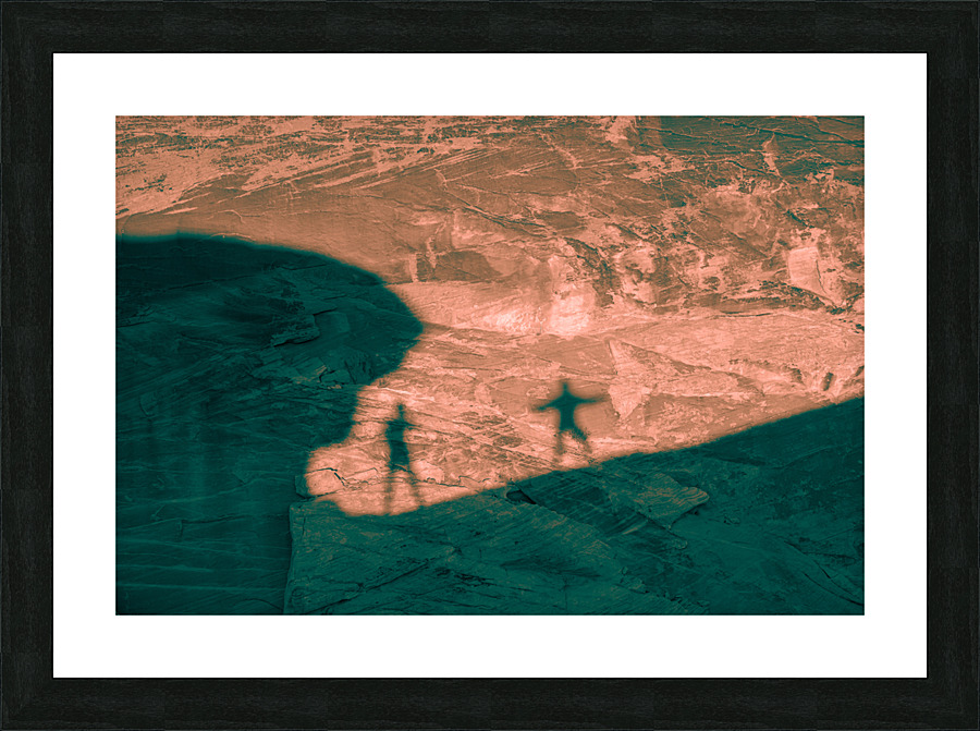 Surfing Rock Shadows Picture Frame print
