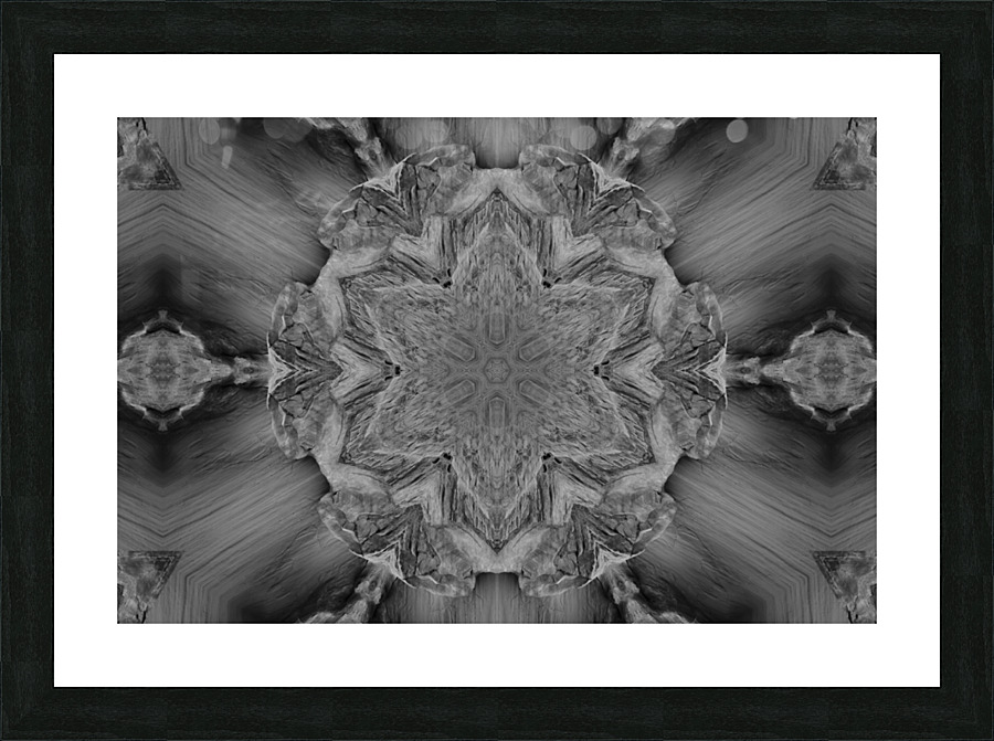 Gray Star Vortex Picture Frame print
