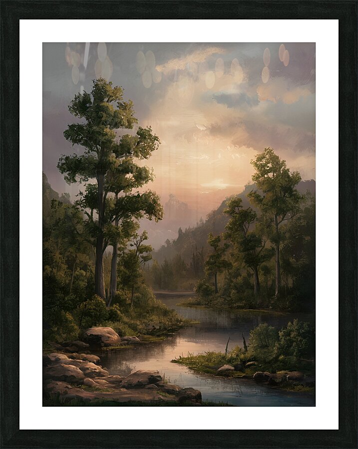 Peaceful Lake Scenery Picture Frame print