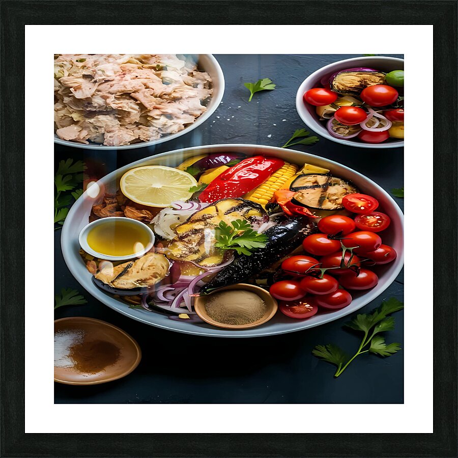 Grilled Vegetable Platter Picture Frame print