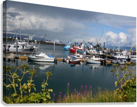 Homer Spit Harbor Canvas Print