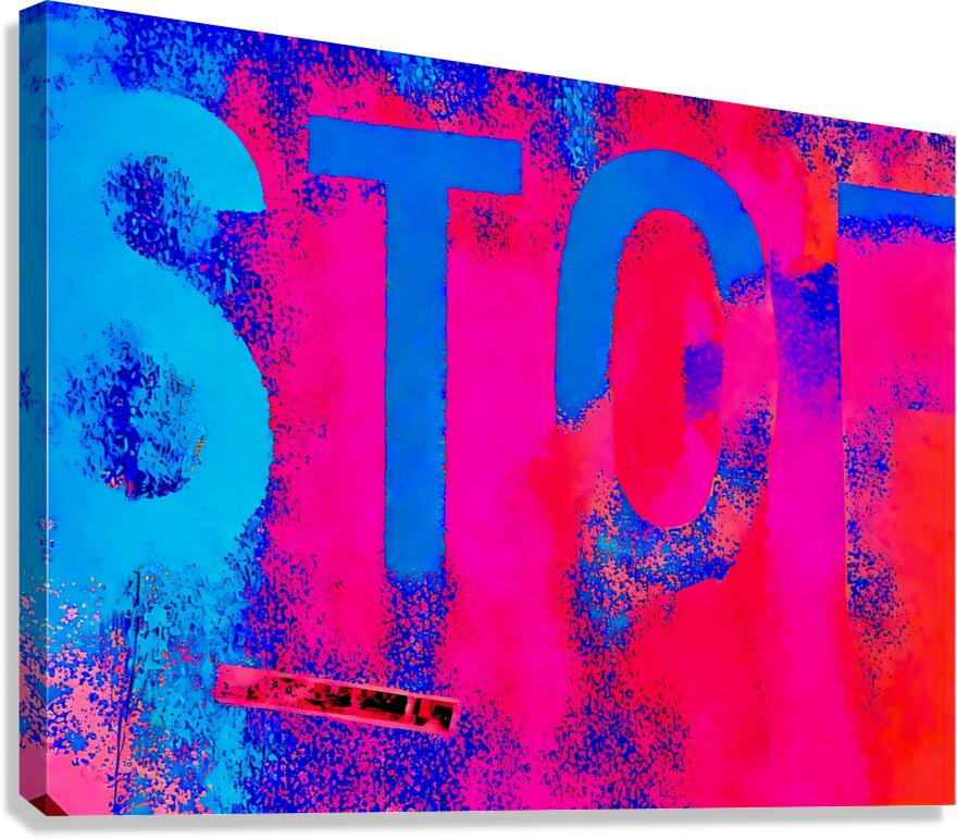 Faded Stop Sign  Canvas Print