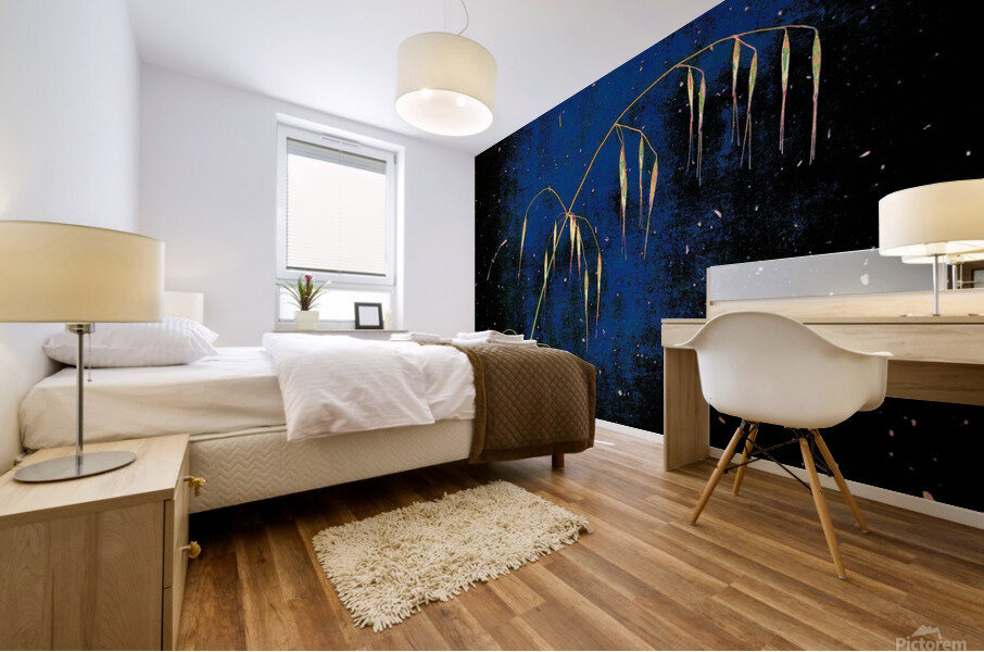 Weed Starry Night Mural print