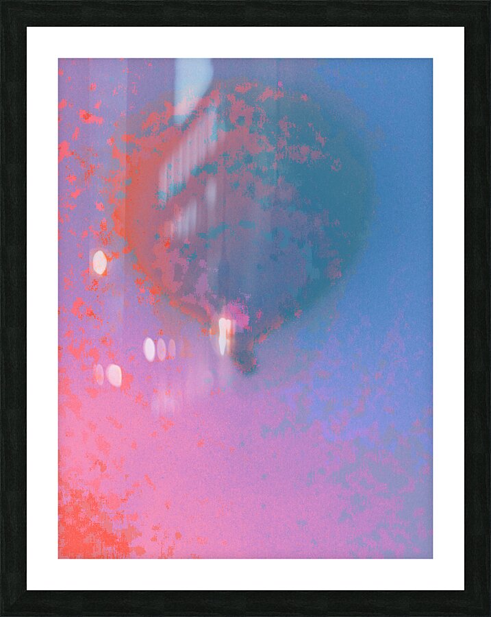 Balloon in cloud - red Picture Frame print