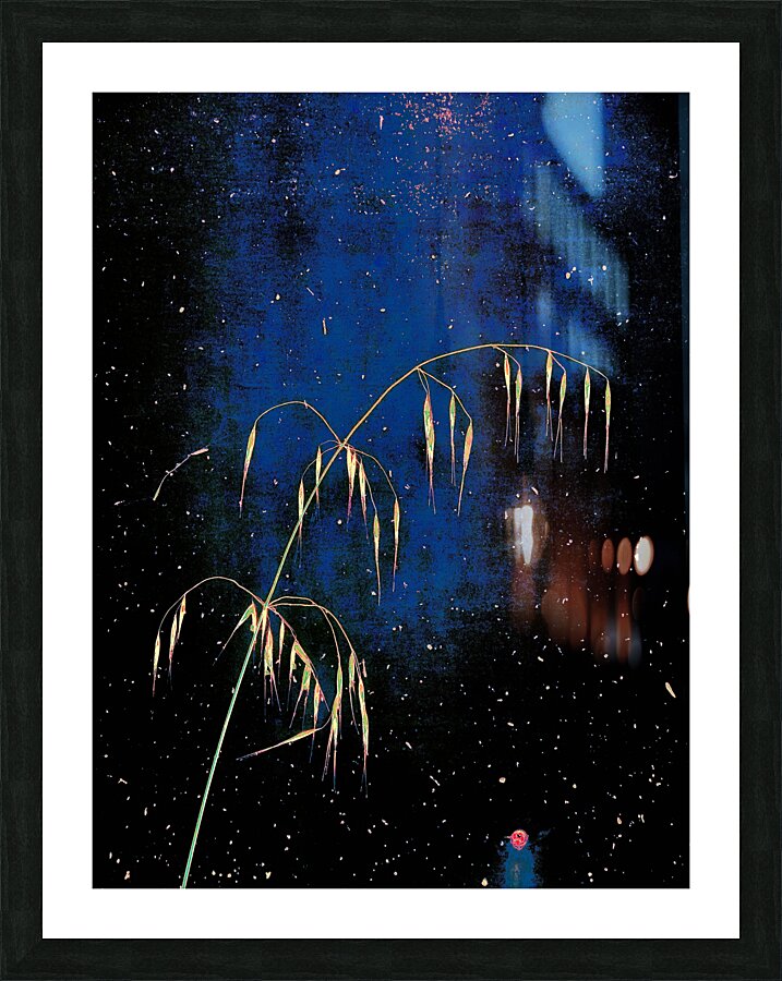 Weed Starry Night Picture Frame print